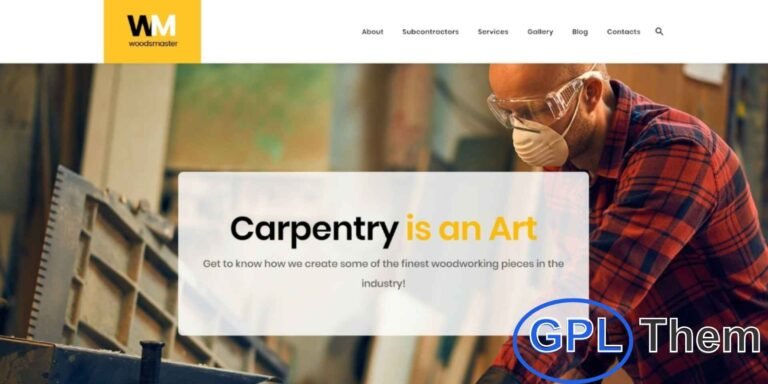 Woodsmaster – Carpenter & Handyman WordPress Theme Woodsmaster is a fully responsive and SEO-friendly WordPress theme designed for carpenters, handymen, plumbers, roofers, and cleaning services. Its modern and professional design helps showcase your work, projects, and services effectively.