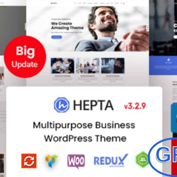 Hepta – Multipurpose Business WordPress Theme Hepta is a modern and responsive multipurpose WordPress theme designed for businesses of all kinds. With its clean and creative layout, it’s perfect for corporate websites, consulting firms, financial services, insurance, loans, tax assistance, and investment companies.