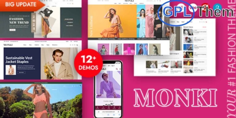 Monki – Fashion & WooCommerce WordPress Theme Monki is a modern and versatile WooCommerce WordPress theme designed for fashion stores, apparel shops, and online retailers. Ideal for selling clothes, accessories, shoes, sneakers, eyewear, and sportswear, it provides a professional platform to showcase products and boost online sales.