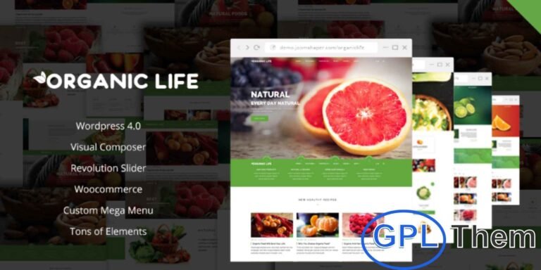 Organic Life – Ecology & Environmental WordPress Theme Organic Life is a beautifully designed WordPress theme perfect for building eco-friendly websites, natural health food stores, and organic lifestyle blogs. With full WooCommerce integration, you can easily sell organic products online and grow your business.