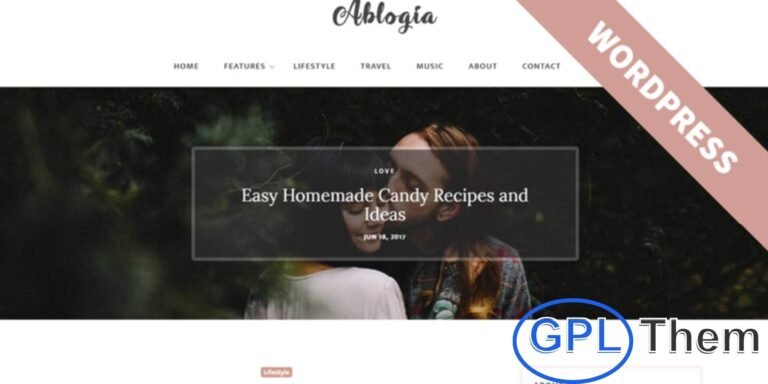 Ablogia – Personal Blog WordPress Theme Ablogia is a fully responsive and stylish WordPress theme designed for personal blogs. With its clean and modern layout, it’s the perfect choice for bloggers who want to showcase their stories, ideas, or lifestyle content.