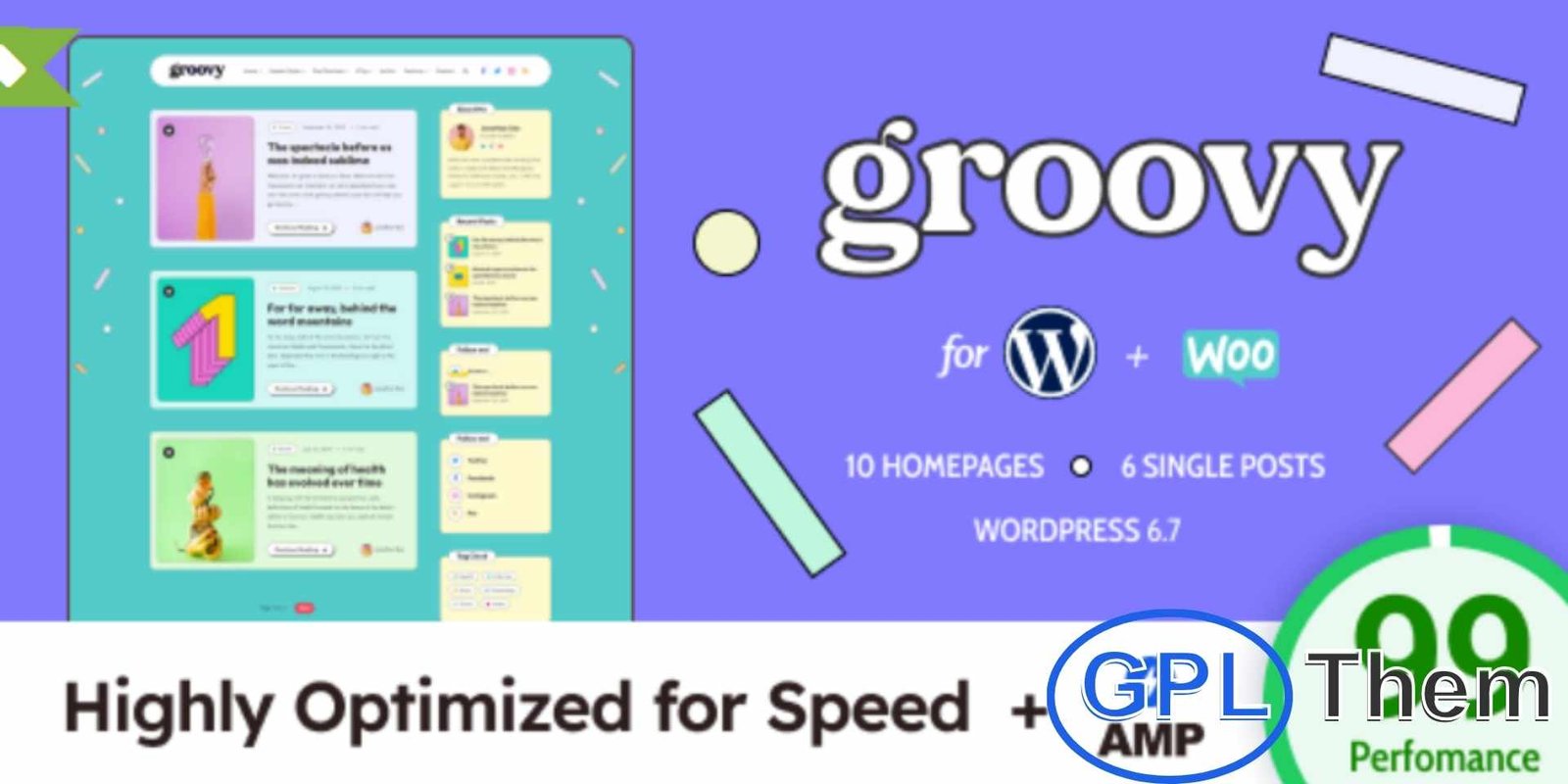 Groovy – Modern & Lightweight Blog for WordPress Groovy – Modern & Lightweight WordPress Blog Theme Groovy is a sleek, lightweight, and modern WordPress blog theme designed for bloggers who want to create a stylish and engaging online presence. Perfect for personal blogs, lifestyle, travel, food, or fashion blogging, Groovy combines minimal design with powerful customization options.