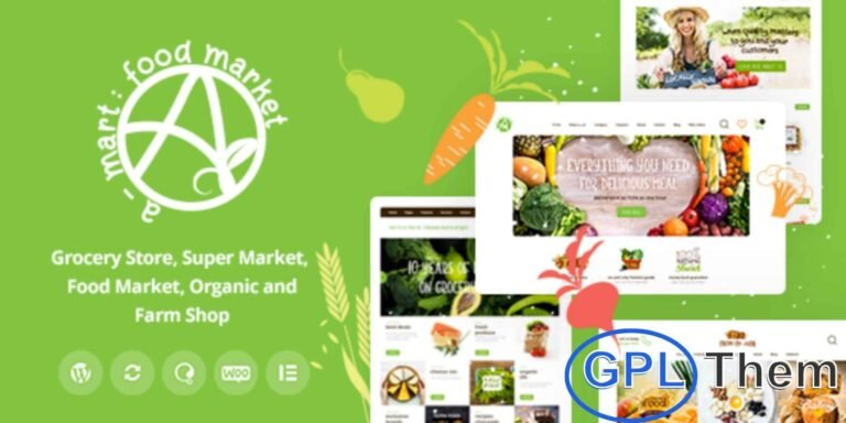 A-Mart – Organic Products Shop WordPress Theme A-Mart is a modern, colorful, and fully responsive WordPress theme designed for organic food stores and eco-friendly businesses.