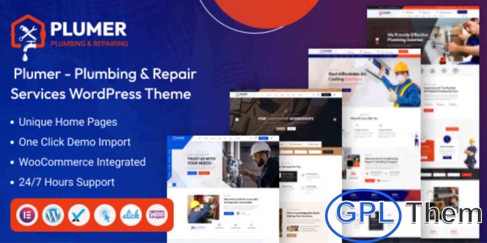 Plumer – Plumbing & Repair Services WordPress Theme Plumer – Plumbing & Repair Services WordPress Theme Plumer is a professional WordPress theme crafted for plumbing and repair services, making it ideal for plumbing companies, maintenance providers, roofing experts, and handyman businesses.