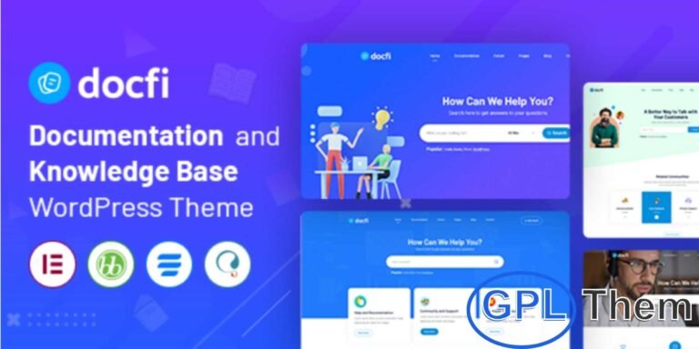 Docfi – Documentation and Knowledge Base WordPress Theme Docfi is a modern Documentation and Knowledge Base WordPress theme built to simplify the way you create, organize, and share product or service documentation.