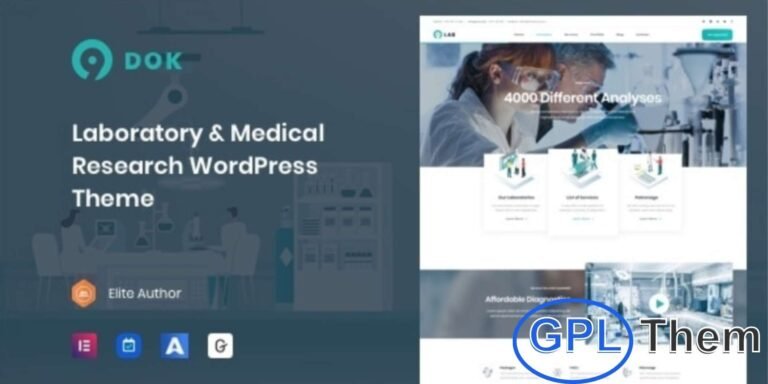 Ninedok – Laboratory & Research WordPress Theme Ninedok is a professional Laboratory and Research WordPress theme designed for medical services, scientific research, healthcare labs, and related industries. Packed with niche-specific features and powered by the Aheto plugin, this theme makes it easy to create a highly functional and visually appealing website.