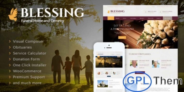 Blessing – Funeral Home & Cremation Services WordPress Theme Blessing is a clean, modern, and fully responsive WordPress theme designed for funeral homes, cemeteries, cremation services, and memorial chapels. Perfect for funeral service firms, burial agencies, crematoriums, and related businesses, this theme provides a professional way to present your services with dignity and care.