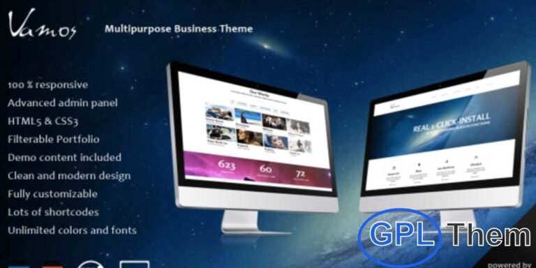 Vamos – Multipurpose WordPress Theme Vamos is a flexible and powerful multipurpose WordPress theme designed to suit any type of business or professional website.