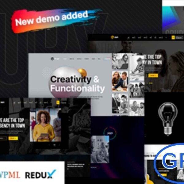 Grupi – Digital Agency WordPress Theme Grupi is a modern and sleek WordPress theme designed for digital agencies, creative studios, and marketing firms.