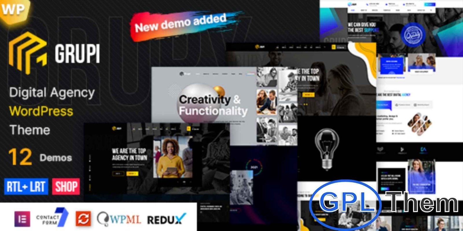 Grupi – Digital Agency WordPress Theme Grupi – Digital Agency WordPress Theme Grupi is a modern and sleek WordPress theme designed for digital agencies, creative studios, and marketing firms.