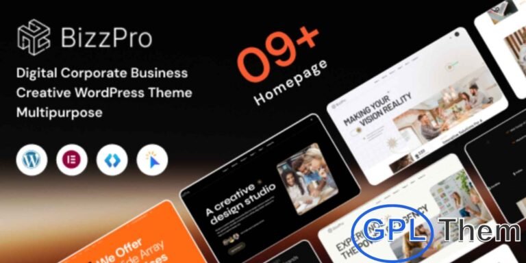 Bizzpro – Digital Business Creative WordPress Theme Bizzpro is a modern and versatile WordPress theme crafted for digital businesses, startups, and creative agencies.