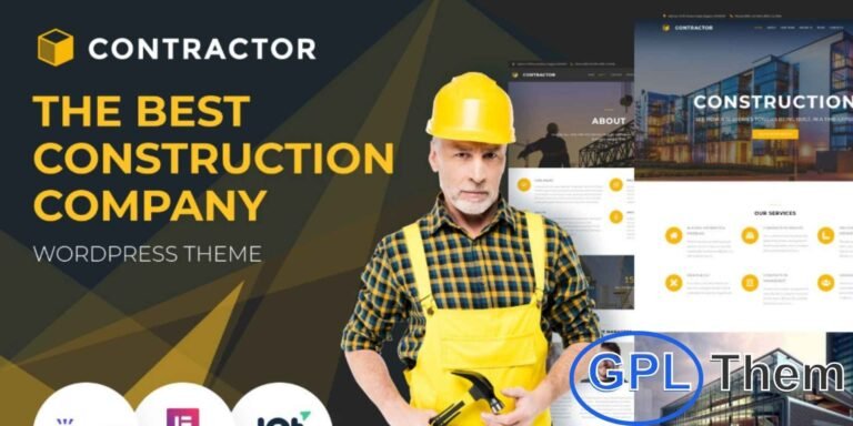 Contractor – Architecture & Construction Company WordPress Theme Contractor is a modern and elegant WordPress theme designed for architecture firms, construction companies, and building service businesses. Its clean design and flexible layout allow you to set up a professional website in minutes.