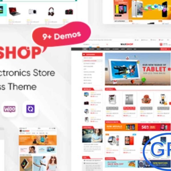 MaxShop – Electronics Store WooCommerce WordPress Theme MaxShop is a modern and powerful eCommerce WordPress theme built with Elementor and WooCommerce, perfect for creating professional online stores and marketplaces.