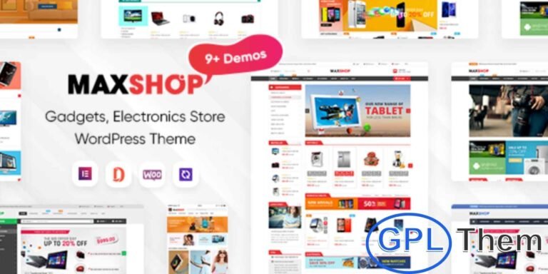 MaxShop – Electronics Store WooCommerce WordPress Theme MaxShop is a modern and powerful eCommerce WordPress theme built with Elementor and WooCommerce, perfect for creating professional online stores and marketplaces.