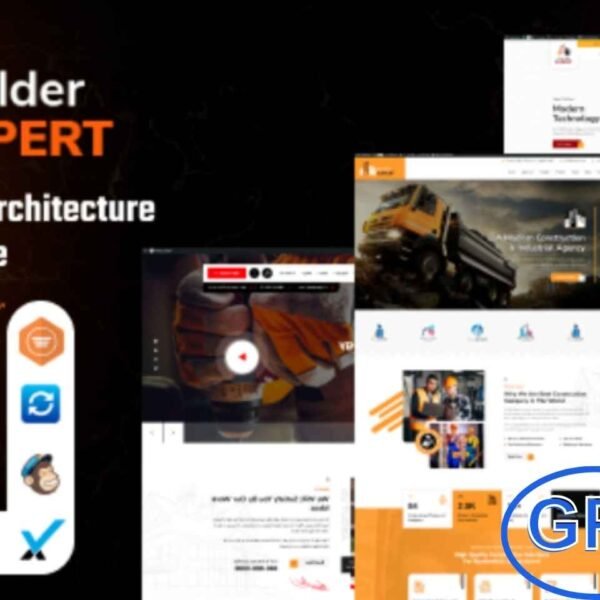 Builder Expert – Construction and Architecture WordPress Theme Builder Expert is a professional Construction and Architecture WordPress Theme designed for building companies, contractors, and industry-related businesses.