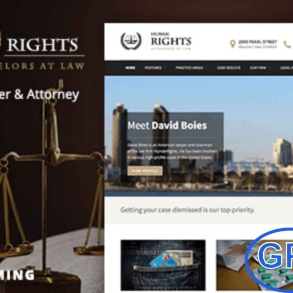 HumanRights – Lawyer and Attorney WordPress Theme HumanRights is a premium WordPress theme designed specifically for lawyers, attorneys, legal advisors, and law firms.