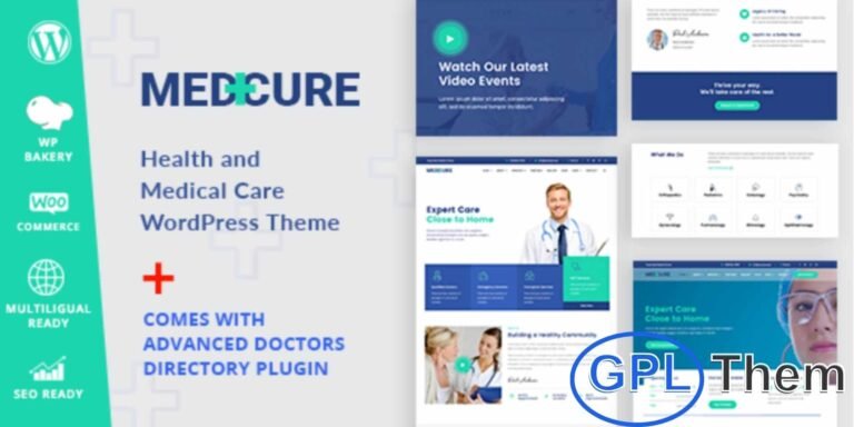 Medcure – Health and Medical Care WordPress Theme Medcure is a modern Health and Medical Care WordPress Theme designed for doctors, clinics, hospitals, and healthcare professionals.