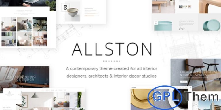 Allston – Contemporary Interior Design & Architecture WordPress Theme Allston is a stylish and modern WordPress theme crafted for interior designers, architects, and home décor experts. Perfect for showcasing architecture projects, home design portfolios, and creative works, this theme offers a professional platform to present your services.