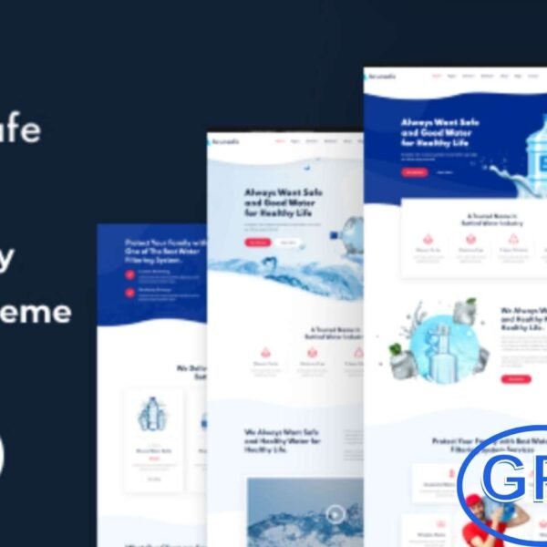 Acuasafe – Drinking Water Delivery WordPress Theme Acuasafe is a modern and professional WordPress theme designed for water delivery companies, bottled water services, home and industrial water filters, and online drink stores.