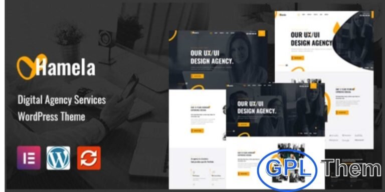Hamela – Digital Agency Services WordPress Theme Hamela is a professional WordPress theme designed for digital agencies, web design firms, web development companies, SEO services, and internet marketing businesses.