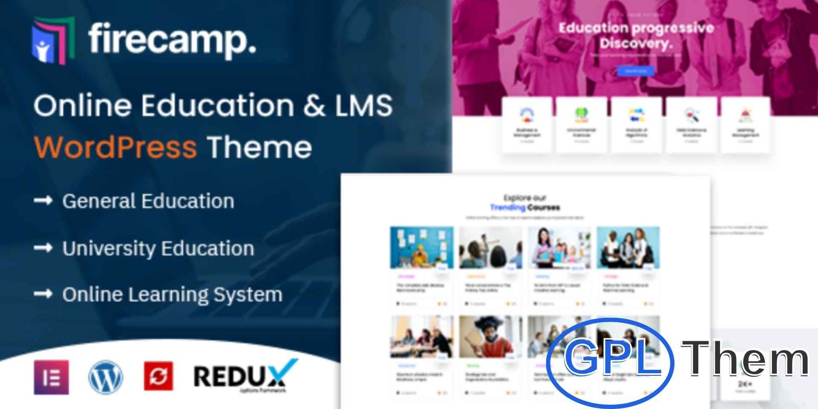 Firecamp – Education WordPress Theme Firecamp – Education & LMS WordPress Theme Firecamp is a modern and responsive Education WordPress theme built with a powerful Learning Management System (LMS). It is perfect for instructors, schools, colleges, universities, kindergartens, training centers, course hubs, and all types of educational institutions.