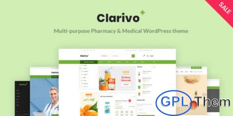 Clarivo – Pharmacy & Medical WordPress Theme Clarivo is a professional multipurpose WordPress theme designed for pharmacies, medical shops, doctors, clinics, healthcare centers, and medical organizations. This theme offers a clean and modern design, making it ideal for building professional pharmacy stores or medical service websites.