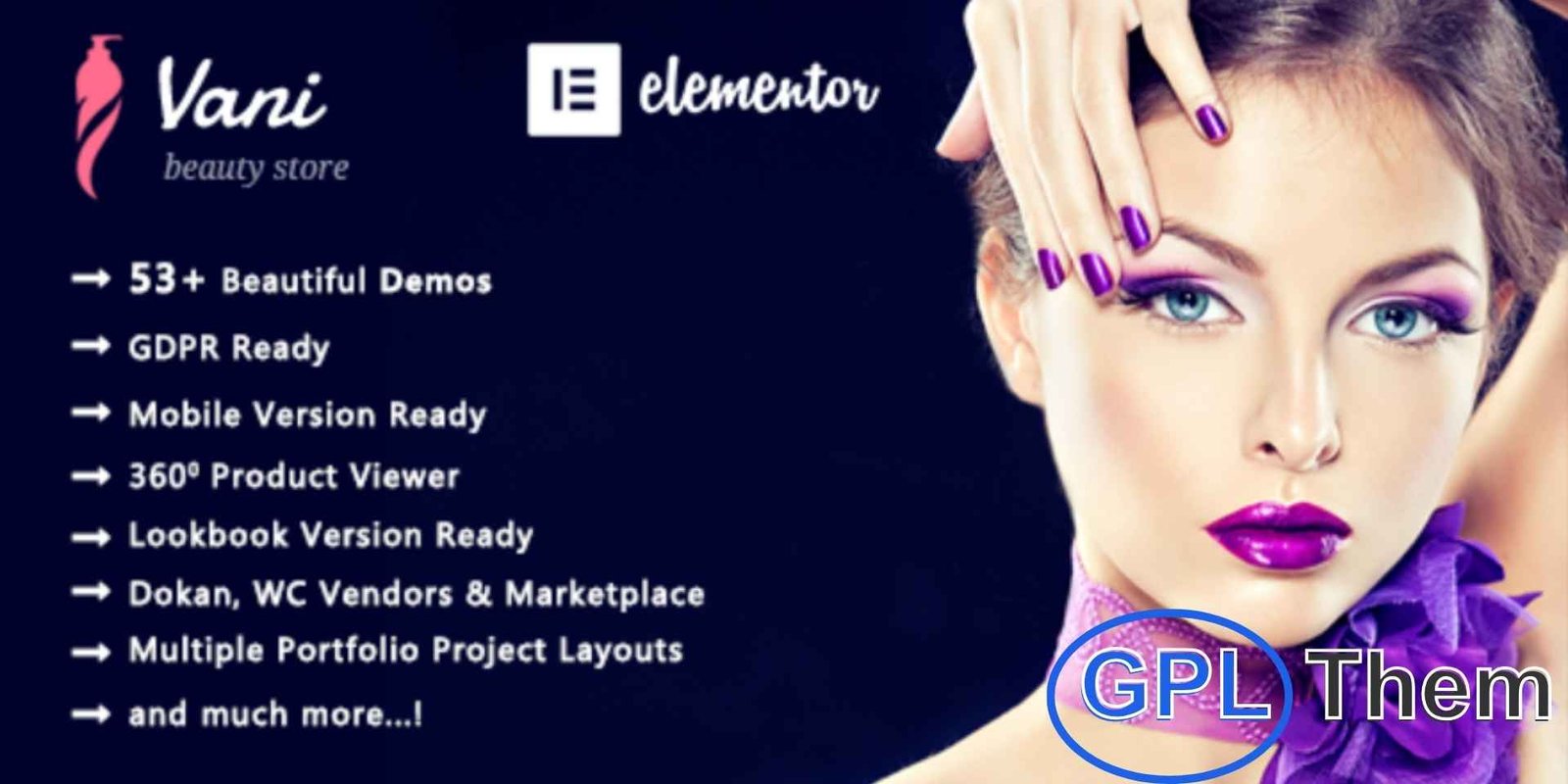 Vani – Cosmetic Beauty WooCommerce WordPress Theme Vani – Cosmetic & Beauty WooCommerce WordPress Theme Vani is a stylish and professional WordPress theme designed for cosmetics, nails, health, and beauty online stores. Fully integrated with WooCommerce, Vani ensures a seamless shopping experience with features like 360° product view, Ajax retail filters, off-canvas cart, and size & color variation swatches.