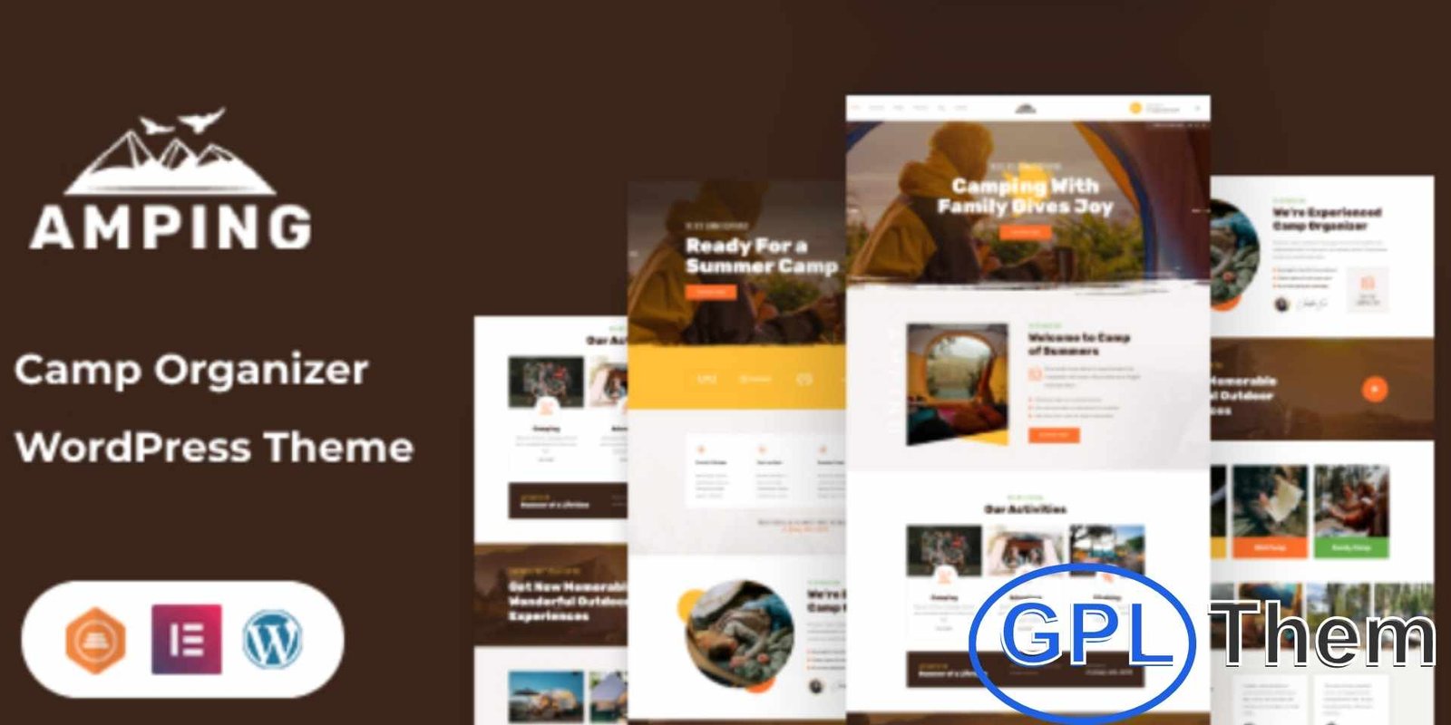 Amping – Camp Organizer WordPress Theme Amping – Camp Organizer & Adventure WordPress Theme Amping is a modern WordPress theme designed for camp organizers, adventure tours, travel agencies, and outdoor activity businesses. It is perfect for camping villages, travel booking websites, adventure sports, expedition companies, and event organizers.