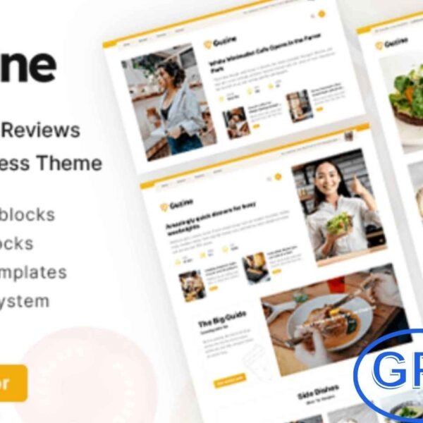 Guzine – AdSense Ready Magazine WordPress Theme Guzine is a premium AdSense-ready Magazine WordPress theme perfect for food lovers, recipe bloggers, culinary review sites, and lifestyle magazines. Built for performance and flexibility, this theme is fully compatible with WordPress 6, Gutenberg editor, and the Full-Site Editor.