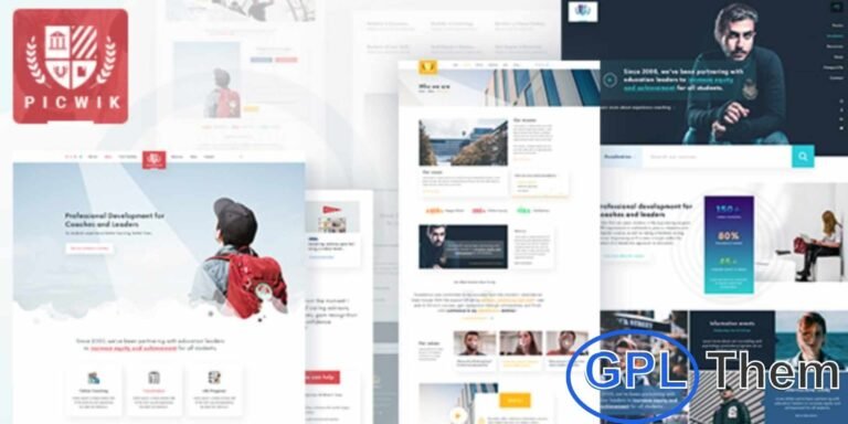 Picwik – University & Coaching WordPress Theme Picwik is a modern and responsive WordPress theme crafted for educational institutions and coaching businesses.