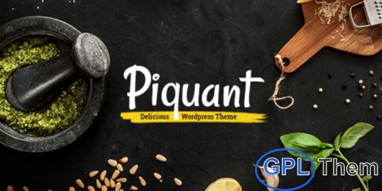 Piquant – Restaurant, Bar & Café WordPress Theme Piquant is a stylish and modern WordPress theme designed for restaurants, cafés, pubs, and bars. With beautifully crafted layouts and customizable elements, it helps you showcase your food, drinks, and ambiance in an irresistible way.