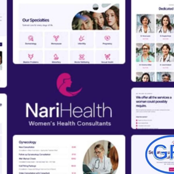 NariHealth – Women’s Health Consultant WordPress Theme NariHealth is a professional WordPress theme tailored for women’s health consultants and wellness experts. Its clean, modern design is ideal for showcasing health services, client testimonials, and informative blog posts on women’s health topics.