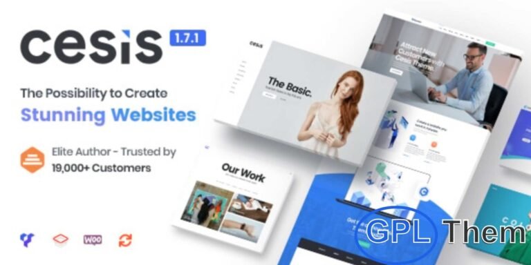Cesis – Responsive Multi-Purpose WordPress Theme Cesis is a versatile and powerful Multi-Purpose WordPress Theme designed for businesses, agencies, startups, and creative professionals. Built for maximum flexibility, it allows users to customize and control every part of their website easily, without coding knowledge.