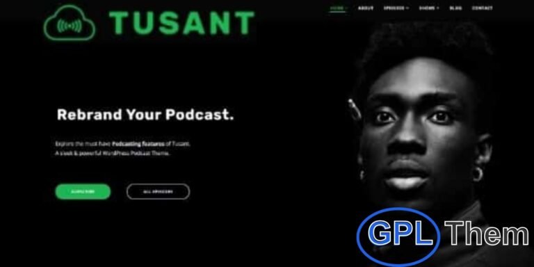 Tusant – Podcasting & Music Streaming WordPress Theme Tusant is a modern WordPress theme for podcasts, music streaming, and video content. Perfectly suited for podcasters, podcast networks, musicians, bands, vloggers, and media creators, this theme delivers a stylish way to share your audio and video projects.