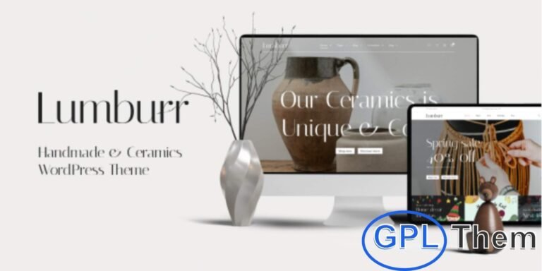 Lumburr – Handmade & Ceramics WordPress Theme Lumburr is a beautifully designed WordPress theme ideal for handmade and ceramics websites. Its elegant, modern layout is perfect for showcasing unique creations, including pottery, ceramic art, and handcrafted items.