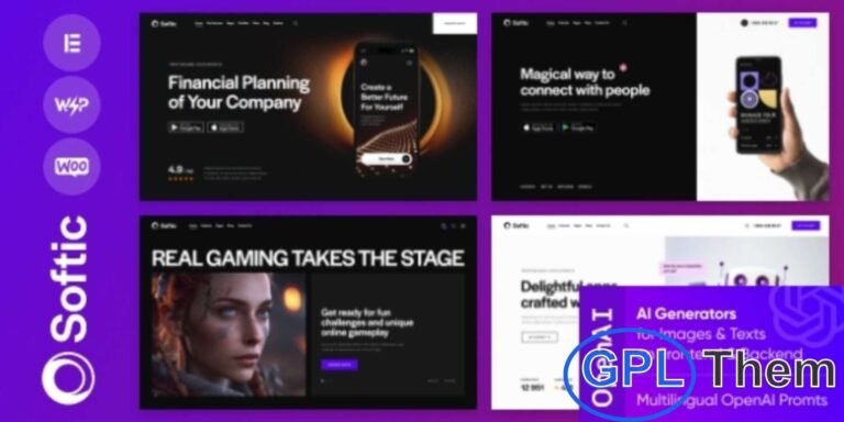 Softic – SaaS Software & Mobile App WordPress Theme Softic is a modern and powerful WordPress theme built for SaaS companies, software startups, and mobile application websites. With its sleek and refined design, it is perfect for showcasing web applications, digital products, and technology services.