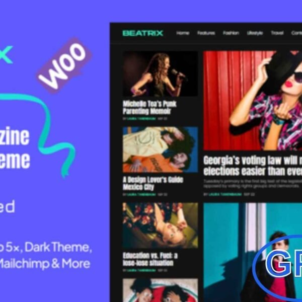 WP OnlineSupport – Beatrix WordPress Blog Theme Beatrix is a modern and stylish WordPress blog theme designed for bloggers, writers, and content creators. Featuring colorful layouts and versatile design options, it allows you to create a visually appealing and unique blog.