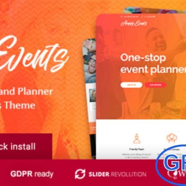 Happy Events – Holiday Planner & Event Agency WordPress Theme Happy Events is a stylish WordPress theme designed for event agencies, holiday planners, and celebration organizers. It helps you showcase your services, manage special events, and create visually appealing websites for parties, holidays, and corporate celebrations.