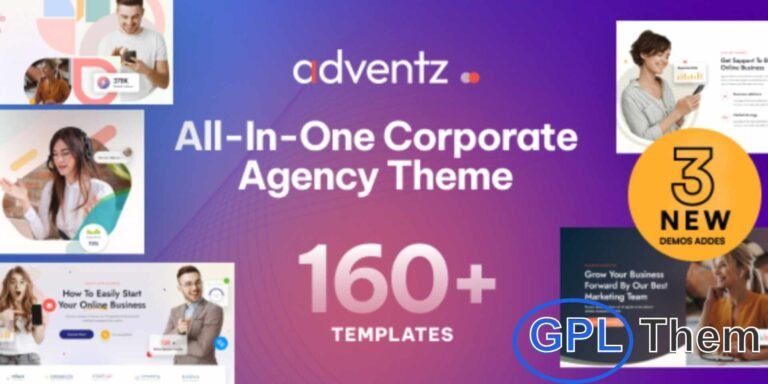 Adventz – Corporate Business WordPress Theme Adventz is a premium WordPress theme designed for corporate businesses, startups, and professional agencies. With its modern layouts and clean design, it helps you build a professional online presence with ease.