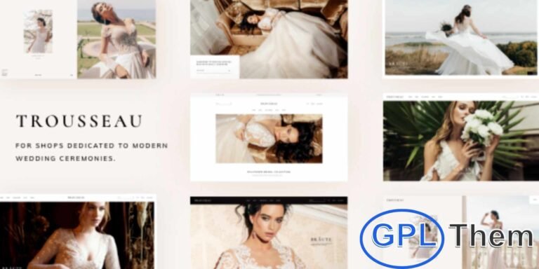 Trousseau – Bridal Shop WordPress Theme Trousseau is a beautifully crafted bridal shop WordPress theme that blends elegance with modern design. Perfect for bridal boutiques, wedding dress shops, and bridal fashion websites, this theme comes with stunning templates tailored for weddings and special occasions.
