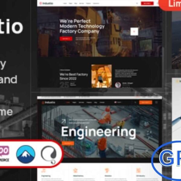 Indostio – Factory & Manufacturing WordPress Theme Indostio is a powerful WordPress theme crafted for industrial, factory, and manufacturing businesses. Perfectly suited for sectors like construction, engineering, machinery, oil & gas, power plants, rail, shipbuilding, and petroleum industries, this theme delivers a strong corporate presence online.