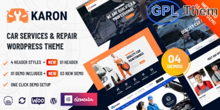 Karon – Car Repair and Auto Service WordPress Theme Karon is a powerful and responsive car repair WordPress theme designed for auto service centers, mechanics, garages, and car parts dealers. Built with flexibility in mind, it allows you to easily showcase repair services, maintenance packages, or sell auto parts online through WooCommerce integration.