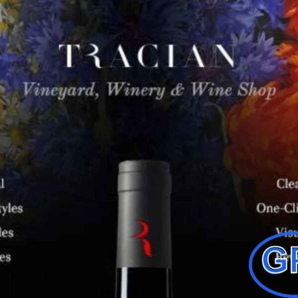 Tracian – Wine & Vineyard WordPress Theme Tracian is a beautifully crafted WordPress theme designed specifically for vineyards, wineries, and wine-related businesses. The theme features a 1170px wide layout with a light design paired with a dark footer, creating an elegant and sophisticated ambiance.