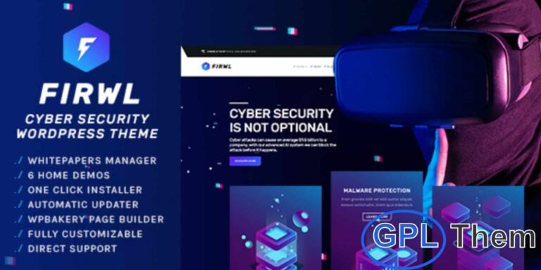 Firwl – Cyber Security WordPress Theme Firwl is a modern and professional WordPress theme designed for cybersecurity companies, IT service providers, and tech-focused businesses. It provides a secure and reliable platform to showcase services, solutions, and expertise in the cybersecurity industry.