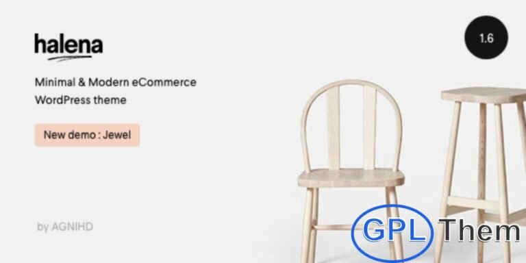 Halena – Minimal & Modern eCommerce WordPress Theme Discover Halena, a modern and minimal WordPress eCommerce theme designed to deliver a seamless shopping experience. Ideal for fashion, furniture, jewelry, and creative online stores, Halena combines sleek design with powerful functionality.