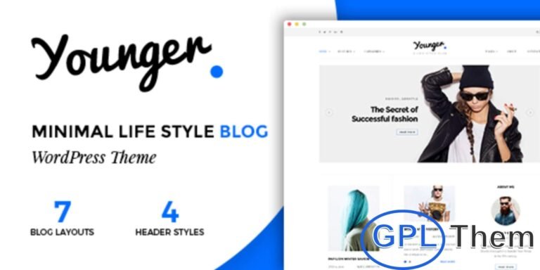 Younger Blogger – Personal Blog WordPress Theme Younger Blogger is a clean and simple WordPress theme designed for personal bloggers who want to share their stories and ideas effectively. With its minimalist design, it highlights your content and ensures a distraction-free reading experience for your visitors.