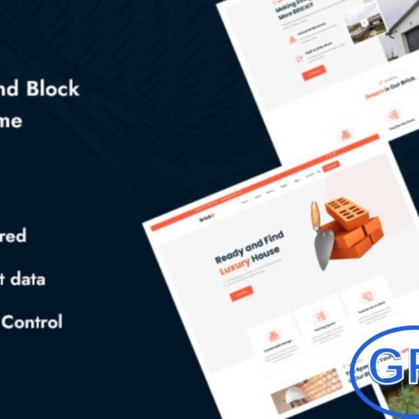 Brickit – Brick and Block WordPress Theme Brickit is a modern and responsive WordPress theme designed for brick, block, and construction businesses. Built with the powerful Elementor page builder, it offers fast performance and effortless customization to create a professional website with ease.