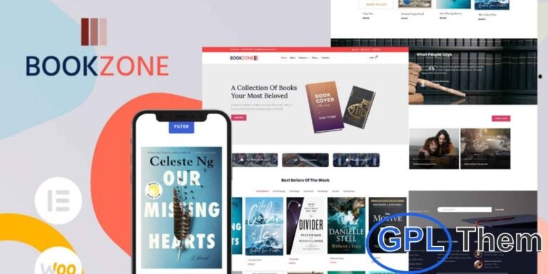 Bookzone – Book Store WooCommerce Theme Bookzone is a modern WooCommerce WordPress theme specially designed for online bookstores and book-related websites. With its clean and professional layouts, you can easily showcase books, magazines, eBooks, or any publishing products in style.