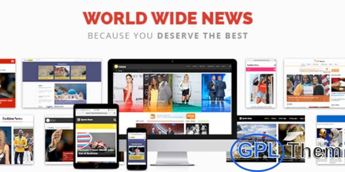 World Wide News – Responsive Magazine WordPress Theme World Wide News is a modern and fully responsive WordPress theme built for online news portals, magazines, blogs, and editorial websites. Featuring professionally designed layouts, this theme gives you the flexibility to choose and customize designs that perfectly match your content style.