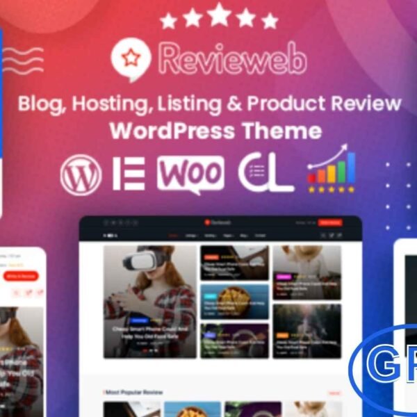 Revieweb – Review WordPress Theme Revieweb is a powerful and modern WordPress review theme designed for blogs, products, services, hosting, or any type of review website.
